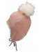 Детска зимна шапка с помпон Sterntaler - Момиче, 55 cm, 4-6 години, розова - 4t