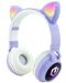 Детски слушалки PowerLocus - Buddy Ears, безжични, лилави/бели - 1t
