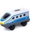 Детска играчка HaPe International - Междуградски локомотив с батерия, син - 1t