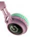 Детски слушалки PowerLocus - Buddy Ears, безжични, розови/зелени - 2t