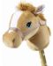 Детска играчка Heunec - Плюшен кон на пръчка, бежов, 75 cm - 2t
