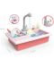 Детска кухненска мивка Raya Toys - С течаща вода и аксесоари, розова - 4t