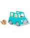 Детска играчка Battat Li'l Woodzeez - Кола, зелена, с куфарче - 2t