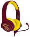 Детски слушалки OTL Technologies - Hogwarts Interactive, червени/жълти - 2t