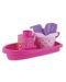 Детски плажен комплект Unico Plus - В лодка, с кофичка, лопатка и гребло, асортимент - 1t