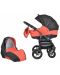 Детска количка 2 в 1 Baby Merc - Zipy, черно и червено - 1t
