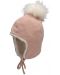 Детска зимна шапка с помпон Sterntaler - За момичета, 47 cm, 9-12 м, розова - 1t