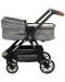 Детска количка 3 в 1 Zizito - Barron, сива с черна рамка - 8t