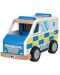 Детска дървена играчка Bigjigs - Полицейски ван - 1t