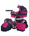 Детска количка 2 в 1 Baby Merc - Leo, Синьо и розово - 1t