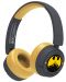 Детски слушалки OTL Technologies - Batman Gotham City, безжични, черни/ жълти - 1t