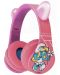 Детски слушалки PowerLocus - P1 Smurf, безжични, розови - 1t