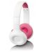 Детски слушалки Lenco - HP-010PK, розови/бели - 2t