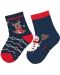 Детски чорапи с бутончета Sterntaler - Коледа, 2 чифта, 23/24, 2-3 години - 1t