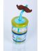 Детска чаша със сламка Contigo - Electric Blue Mustache, 470 ml - 2t