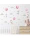 Детски стикери за стена за детска стая Sipo - Зайчета и балони, розови - 2t