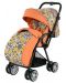Детска количка 2 в 1 Zooper - Salsa, Оранжева, на цветя - 1t