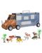 Детски автовоз Raya Toys - Носорог с животни, 11 части - 1t