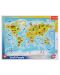 Детски пъзел Trefl от 25 части - Карта на света с животни - 1t