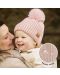 Детска зимна шапка с помпон KeaBabies - 6-36 месеца, розова, 2 броя - 5t