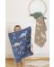 Детско одеяло David Fussenegger - Juwel, Динозаври, 70 х 90 cm, синьо - 3t