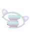 Детски слушалки PowerLocus - P2, Ears, безжични, розови/зелени - 3t