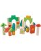 Детски дървен уолкър Tender Leaf Toys - С цветни блокчета - 3t