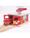Детска дървена играчка Bigjigs - Пожарна станция - 2t