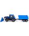 Детска играчка Polesie Progress - Инерционен трактор с ремарке и гребло - 3t
