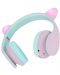 Детски слушалки PowerLocus - P2, Ears, безжични, розови/зелени - 2t