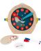 Детска играчка Janod - Дървен часовник Essentiel  - 3t