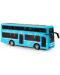 Детска играчка Rappa - Двуетажен автобус, 19 cm, син - 1t