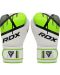 Детски боксови ръкавици RDX - J7, 6 oz, бели/зелени - 3t