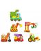 Комплект детски пъзели Djeco – Строителни машини, 6 броя - 1t