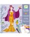 Детски комплект Направи сам от хартия Djeco – Разноцветни рокли - 1t