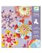 Творчески комплект за киригами Djeco - Направи цветя - 1t
