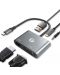 Докинг станция VCom - CU4511, HDMI/USB3.0, USB-C, сива - 4t