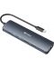 Докинг станция Sandberg - USB-C 8K Display Dock, 6 порта, сива - 1t