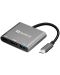 Докинг станция Sandberg - Mini Dock HDMI+USB, 3 порта, USB-C, сива - 1t