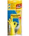 Домакински ръкавици Fino - Household, размер L, 1 чифт, жълти - 1t