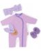 Дрехи за кукла Battat Lulla Baby - Пижамка в розово за момиче - 1t