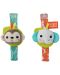 Дрънкалка за ръка Bright Starts - Wrist Pals Toy, Маймунка и слон - 2t