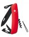 Джобно ножче Swiza - D03, червено, PVD покритие - 1t
