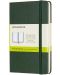 Джобен тефтер с твърди корици Moleskine Classic Plain - Зелен, бели листове - 1t