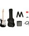 Комплект китара с аксесоари Fender - Squier Sonic Stratocaster Pack, черен - 2t