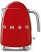 Електрическа кана Smeg - KLF03RDEU, 2400W, 1.7 l, червена - 1t