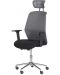 Ергономичен стол Carmen - 7535-1, сив/черен - 3t