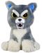 Плашеща плюшена играчка WMC Toys Feisty Pets - Сиво куче - 3t