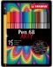 Флумастери Stabilo Arty - Pen 68, 15 цвята, метална кутия - 1t