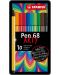 Флумастери Stabilo Arty - Pen 68, 10 цвята, метална кутия - 1t